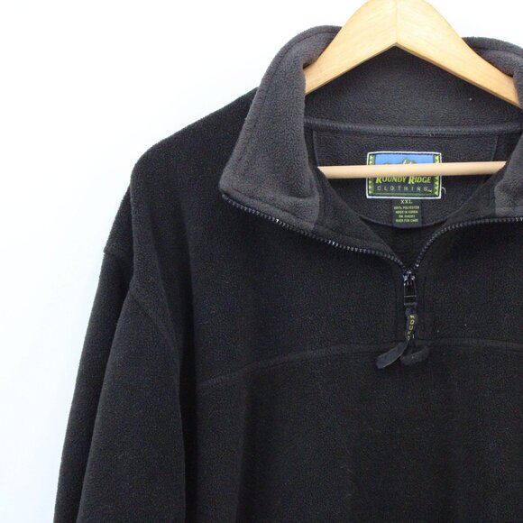Vintage ROUNDY RIDGE Fleece Sweater Mens Black Pullover Outdoor Hiking Size 2XL - Picture 3 of 9
